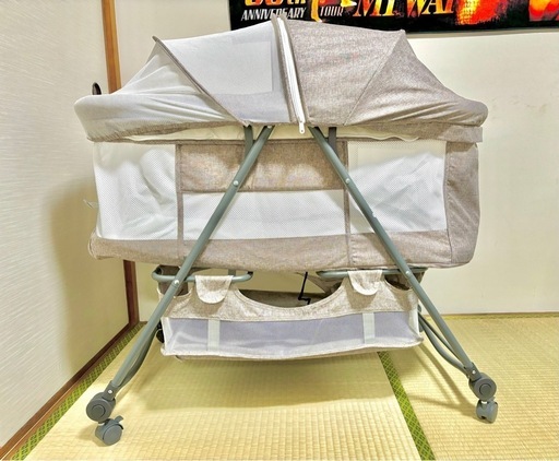 持ち運び可能 折り畳みベビーベッド 値下げ相談可 11月末まで！