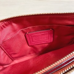 COACH ショルダーバッグ ペブルドレザー ピンク　ダブルジップ レイラ の画像