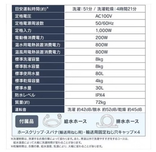 アイリスオーヤマ　　乾燥機付洗濯機