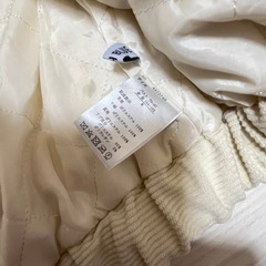 未使用 レディース アウター ジャンバー リブ アイボリー M L LLの画像