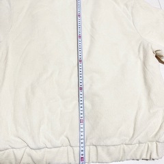 未使用 レディース アウター ジャンバー リブ アイボリー M L LLの画像