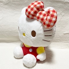 ⭐️サンリオ⭐️約42cm！ハローキティ ギンガムチェックリボンドールGJ ぬいぐるみの画像