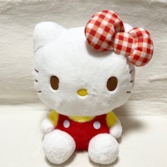 ⭐️サンリオ⭐️約42cm！ハローキティ ギンガムチェックリボンドールGJ ぬいぐるみの画像