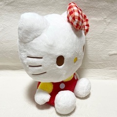 ⭐️サンリオ⭐️約42cm！ハローキティ ギンガムチェックリボンドールGJ ぬいぐるみの画像
