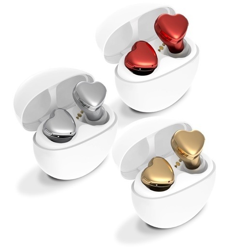 【新品未使用】ハート型イヤホン