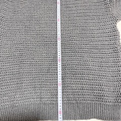 未使用 レディース ニット グレー L 長袖 トップス セーターの画像