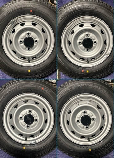 「商談中」⑤軽トラ・箱バン用　新品冬用タイヤ4本と新品ホイールとナット付き