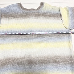 レディース グラデーション ニット セーター Lサイズ 長袖 トップス 冬の画像