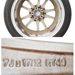 Mベンツ B200(CBA−245233)純正17㌅アルミホイールと17㌅サマータイヤの4本セットの画像