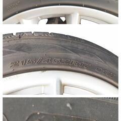 Mベンツ B200(CBA−245233)純正17㌅アルミホイールと17㌅サマータイヤの4本セットの画像