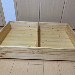 無印良品　木製ベッド用下収納ボックス仕切り付き②