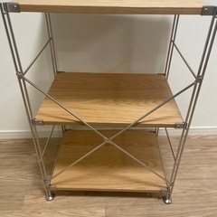 無印良品 ステンレスユニットシェルフ オーク材棚セット 小の画像