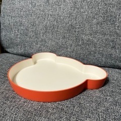 人気の子供食器takキッズディッシュプレートベアオレンジの画像