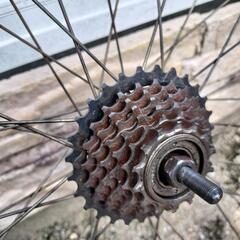 700c 自転車ホイール　ジャンク品　仏式　25cの画像