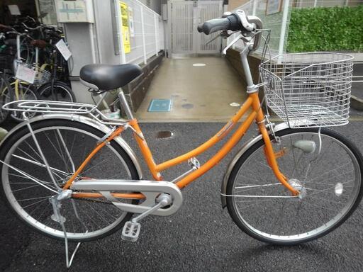 中古自転車３３１３　前後タイヤ新品！　２６インチ　３段ギヤ　LEDオートライト　キッキーと音がならない後輪ローラーブレーキ