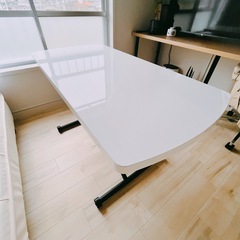 0円！【120×60×H70】センターテーブル 白の画像