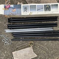 キャンプ 焚き火4脚スタンドの画像