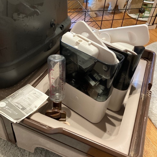 猫 用品1式 ゲージ トイレ 自動餌やり 水飲み