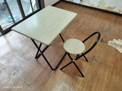 簡易テーブル椅子セット