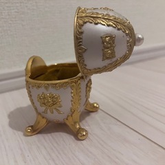 卵型ジュエリーボックス　オルゴール　エッグアート　の画像