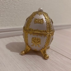 卵型ジュエリーボックス　オルゴール　エッグアート　の画像