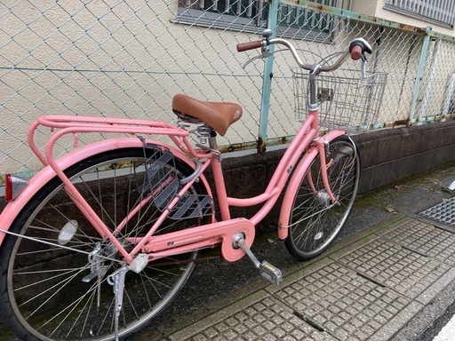 【26インチ自転車】内装3段変速、LEDオートライト付❗️鍵新品❗️スペアキーあり　若林自転車　膳所店　SALE中❗️