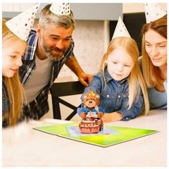 飛び出る 3D 誕生日カード くま