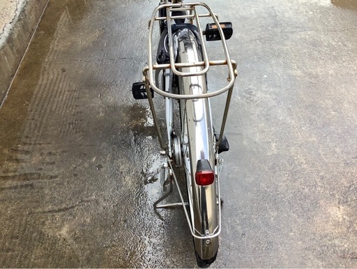 504  パナソニック新機種電動アシスト自転車viviTX26インチシルバーボディー