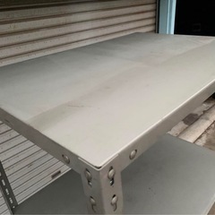 引き取り限定　埼玉県熊谷市 10 業務用スチールラック 4段 グレーの画像