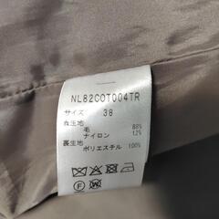 nano universe メルトンロングダッフルコート 38グレージュの画像