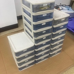 事務用収納ケース(1つあたり　縦22.5cm✖️横16cm✖️高さ6.3cm)組合せ自由　20段の画像