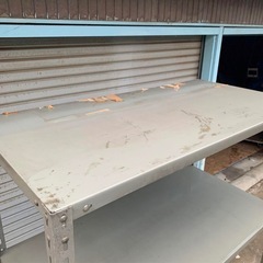 引き取り限定 埼玉県熊谷市 ⑥業務用スチールラック 4段 グレー 180cmの画像