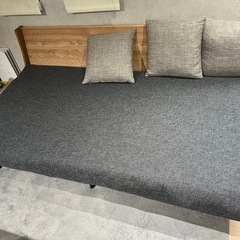 大川家具　ソファベット　3人掛け