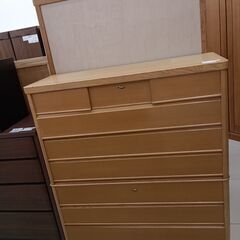 ★ジモティ割あり★  チェスト ライトブラウン H127×D45...