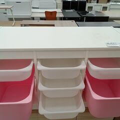 ★ジモティ割あり★ IKEA 棚 ホワイト H56×D44×W99 クリーニング済み HJ4851の画像