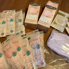 【未開封】不織布マスク大量　【ピンク、クリーム】