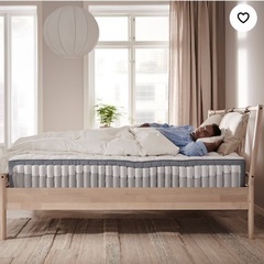 無料  - IKEA VÅGSTRANDA ポケットスプリングマットレス、硬め/ライトブルーの画像