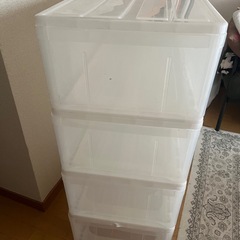 収納ケースクリアケース2個セット の画像