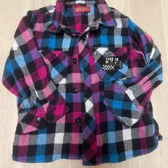 #22 チェック柄 95 シャツ ベビー