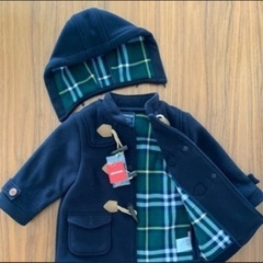 🧸未使用🧸ミキハウス　90サイズ　ミキハウス 裏地チェック柄☆ダッフルコートの画像