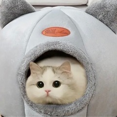 【新品未使用】猫用巣穴キティ型ほかほか暖かいの画像