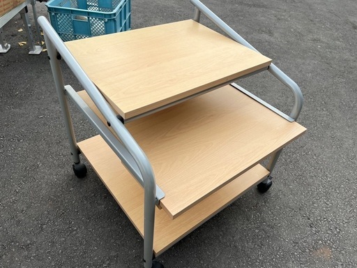 ニトリ PCラック キャスター付 プリント化粧板 スチールパイプ W600 D560 H620 中古品 ③