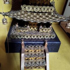 5円玉製 五重塔 アートオブジェ2000枚以上 の画像