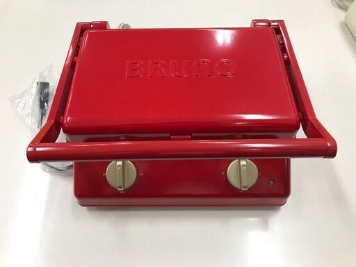 BRUNO　ブルーノ　グリルサンドメーカー　ダブル BOE084 レッド　未使用品　【ジャングルジャングルイズミヤ広陵店】