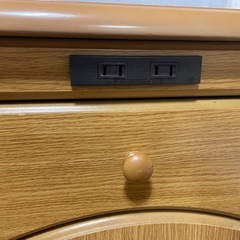 天然木折りたたみ　電話台/サイドテーブルの画像