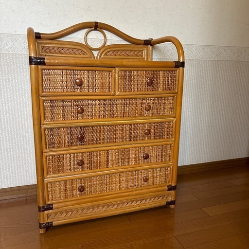 家具　ラタン　等　箪笥　引き出し