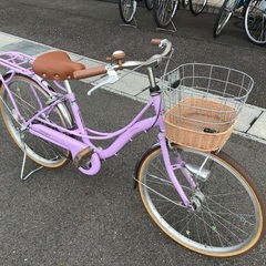 女の子用22インチ中古自転車整備済