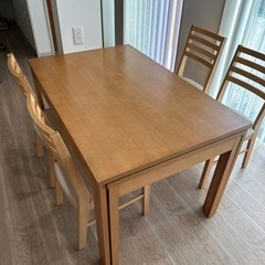 伸縮ダイニングテーブルセット
