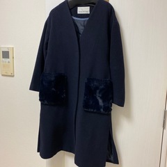 ナチュラルビューティベーシック　コート　ネイビー