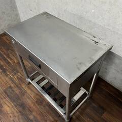 🔷🔶🔷WY14/49 作業台 コンロ台 ガス台 業務用 引出し 収納 ステンレス 厨房用品 ワークテーブル 飲食店 W75×D45×H80cm🔷🔶🔷の画像